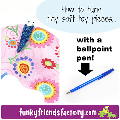 How to turn small soft toy pieces