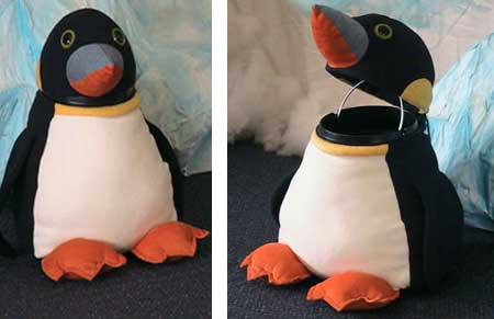 Soft-toy-penguin-pattern-bin Soft toy penguin pattern bin