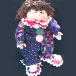 Preston the Clown 11" inch Cloth Doll PRINTED PATTERN