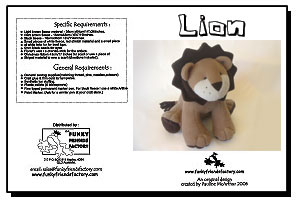 Larry the Lion INSTANT DOWNLOAD