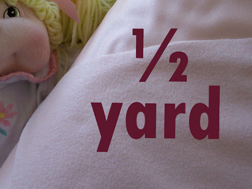 Doll FABRIC - Craft Velour DOLL FACE PINK 1/2 yard