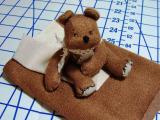 Zac the Special Bear - 4 inch Teddy Bear PRINTED PATTERN