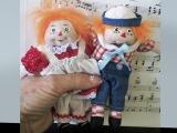 Raggedy Ann & Andy 6" inch Prim Cloth Dolls PRINTED PATTERN