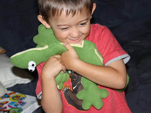 Gecko animal heatpack sewing pattern