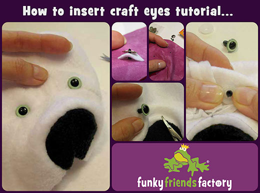 How to Install Plastic Safety Eyes on Stuffed Animals / How to Add