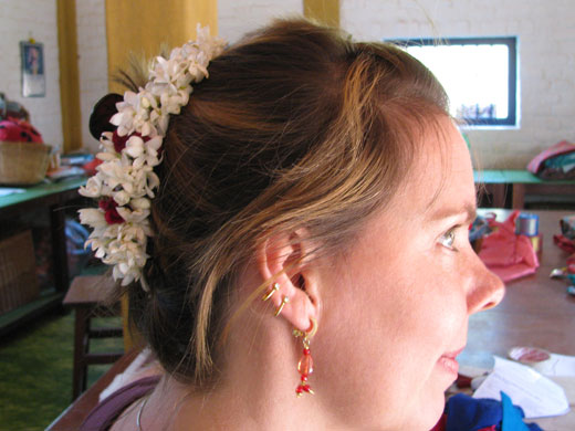 Indian jewellery and flowers