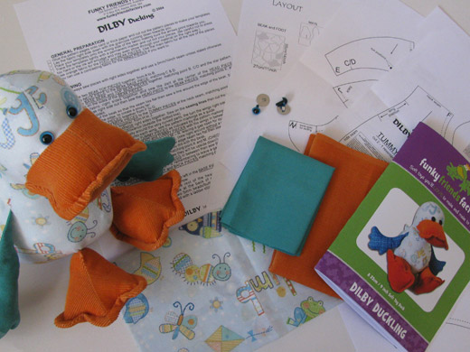 Duck Tot sewing craft kit blue