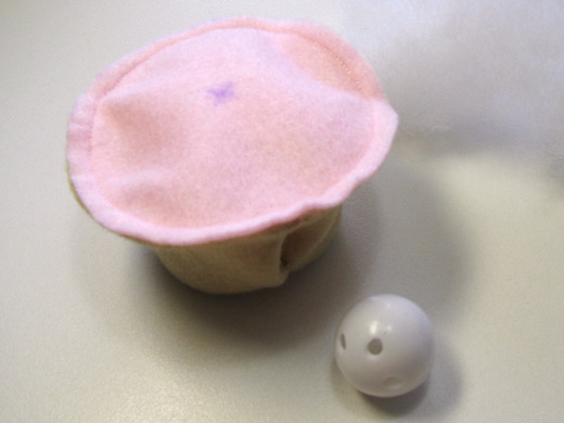 FREE felt cup cake pattern baby rattle