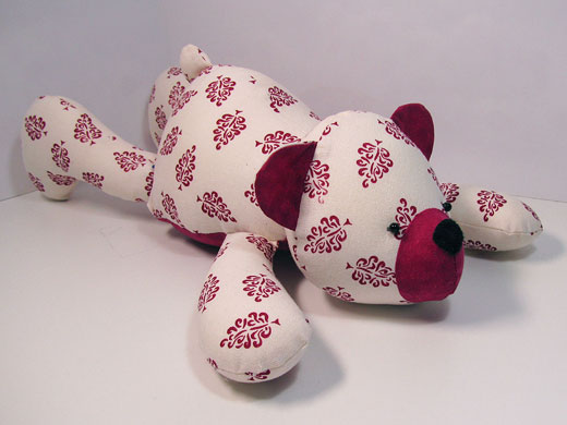 Yardage Design Melbourne - fabric teddy bear - verano leaves