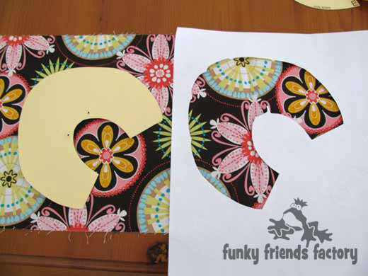 fussy cutting - pattern piece template