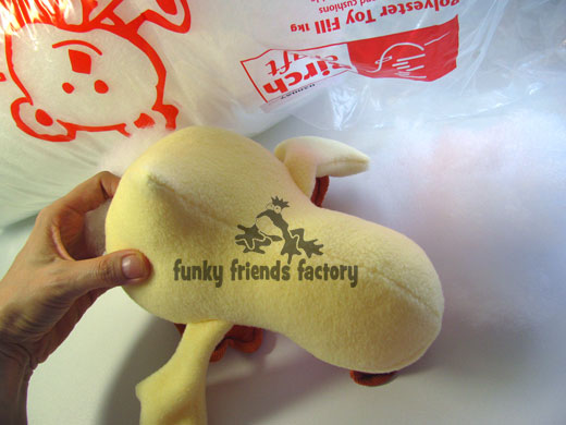 Duck tutorial - toy stuffing