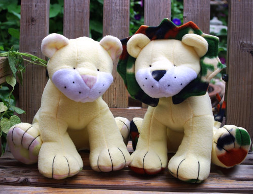 Lion-Lioness toy sewing pattern