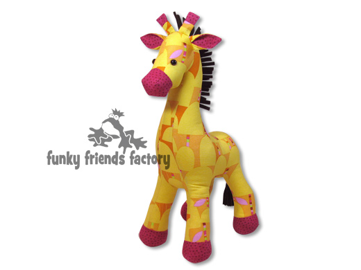 Giraffe fabric toy sewing KIT