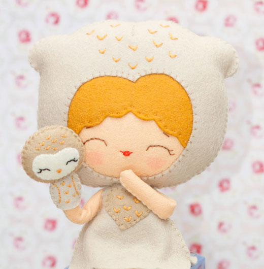 felt owl doll sewing pattern