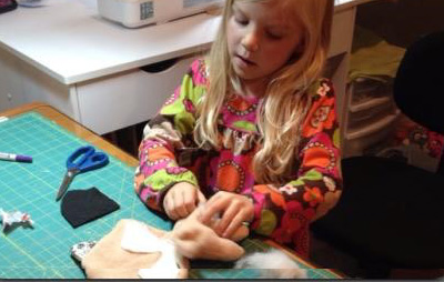 children sewing - toys