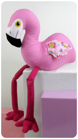 flamingo soft toy sewing pattern 4