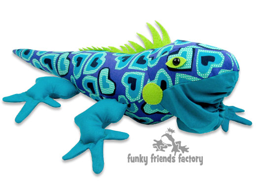Iguana toy sewing pattern for boys