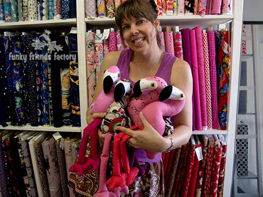 Pauline McArthur - Soft Toy designer - flamingo