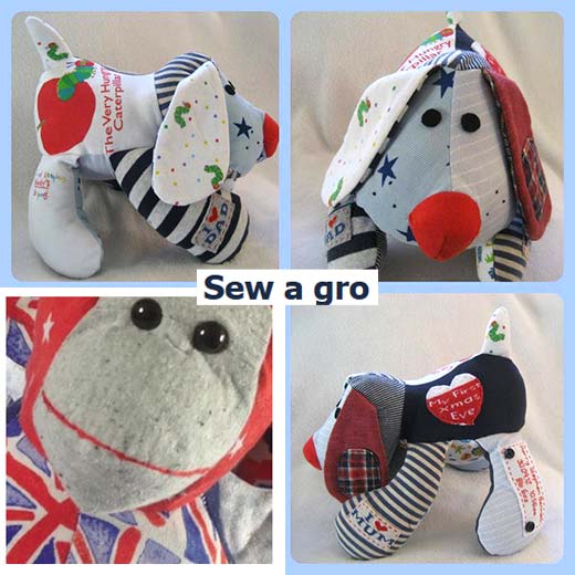 Sew a Gro - puppy and monkey memory toys