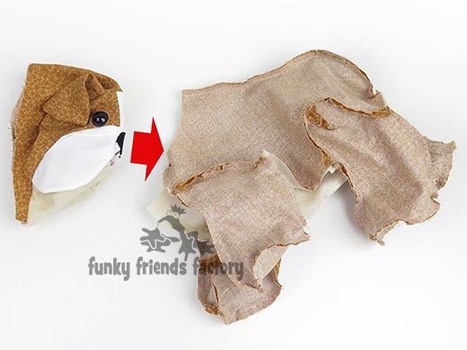 Bulldog Sewing Pattern - head - Pauline McArthur