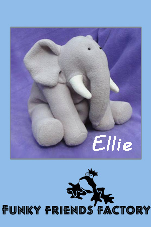 Ellie-Elephant-Pauline McArthur Funky Friends Factory Ellie Elephant Pauline McArthur Funky Friends Factory
