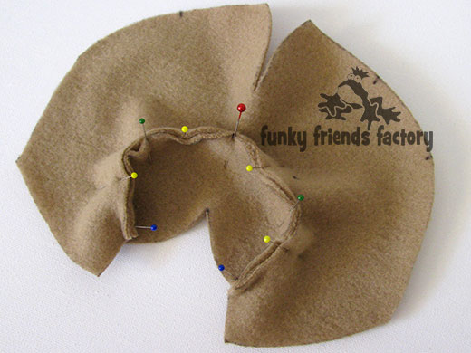 teddy bear sewing pattern - snout