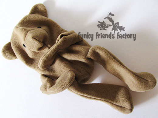 Non-jointed teddy bear sewing pattern