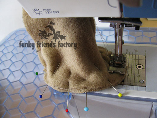 teddy bear sewing pattern - sew footpads