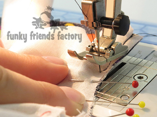 sew neck to back and front