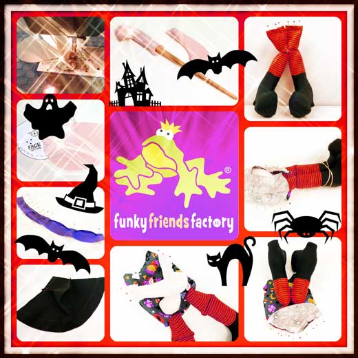 Halloween Witch sewing pattern tutorial Pauline McArthur - Funky Friends Factory