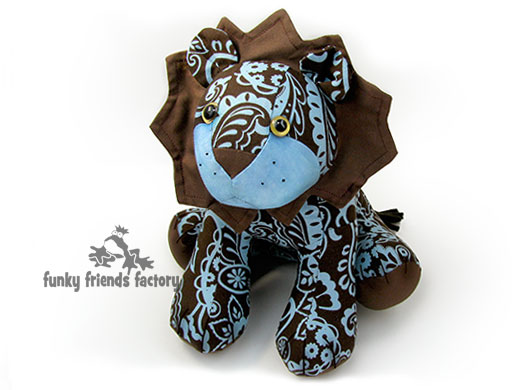 LION toy pattern blue