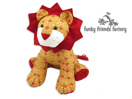 Lion soft toy sewing pattern