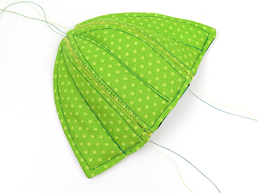 sew 3rd inner leaf to others