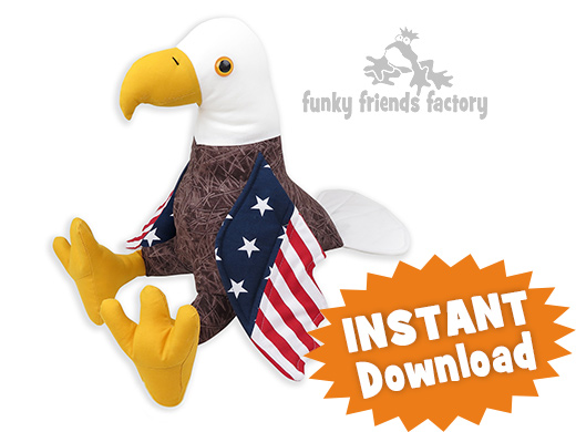 BALD EAGLE toy sewing pattern