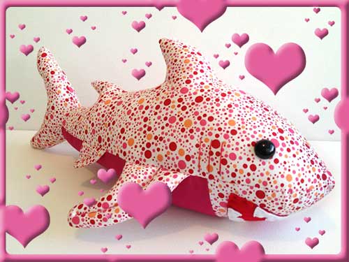 Shark with pink spots made by KorinasKreations