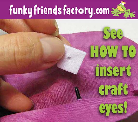 Craft eyes tutorial - how to insert