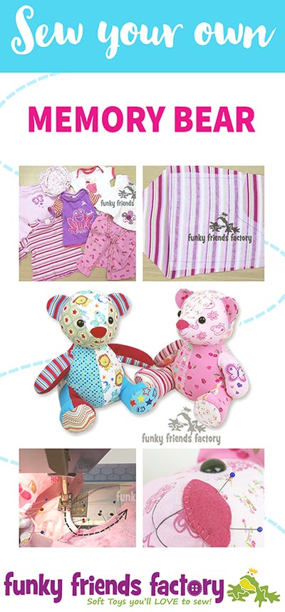 Memory teddy bear patterns on Tedsby