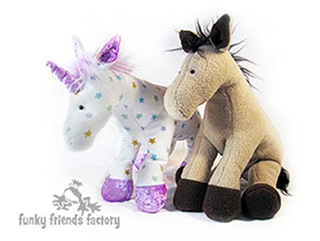 Horse and unicorn sewing pattern