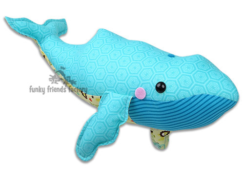 whale stuffed toy sewing pattern