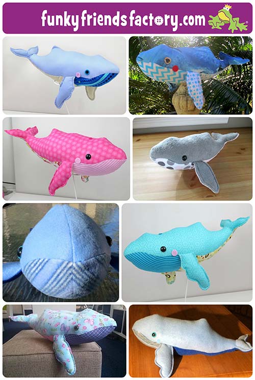 whale toy collage