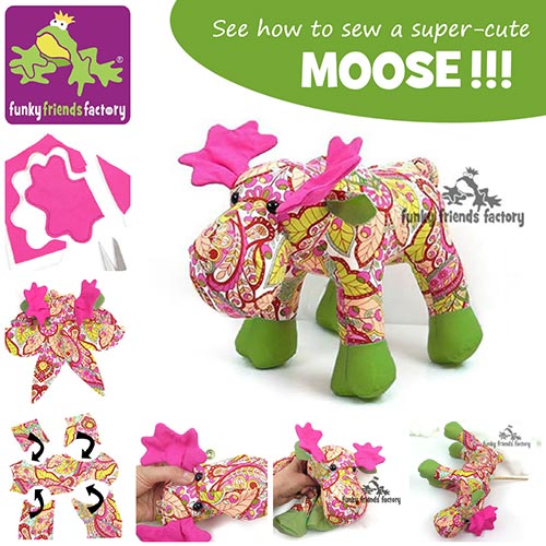 Moose sewing pattern ready for release Funky Friends Factory