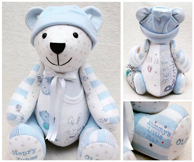 memory bear baby clothes hat
