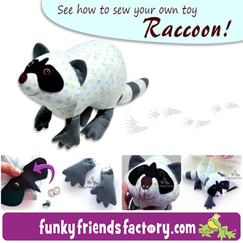 Raccoon sewing pattern tutorial