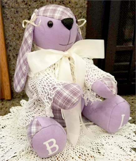 purple bunny keepsake