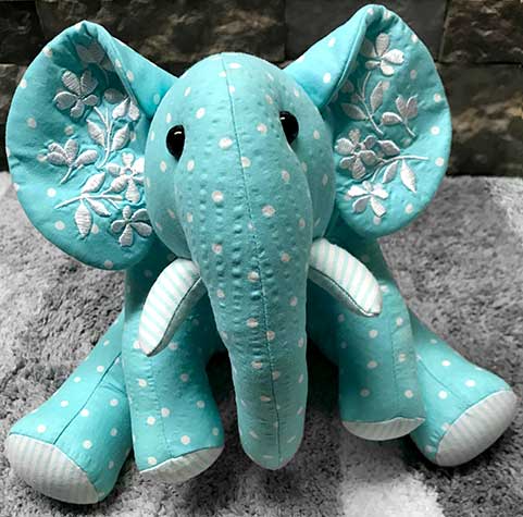 Ellie Elephant Sewing Pattern sewn by Dawn B