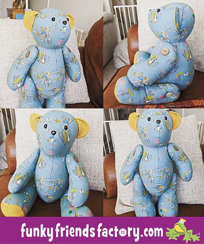 Free-memory-bear-pattern sewn by Sara during lockdownarah-Homewood