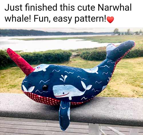 Narwhal Pattern sewn by MaryS