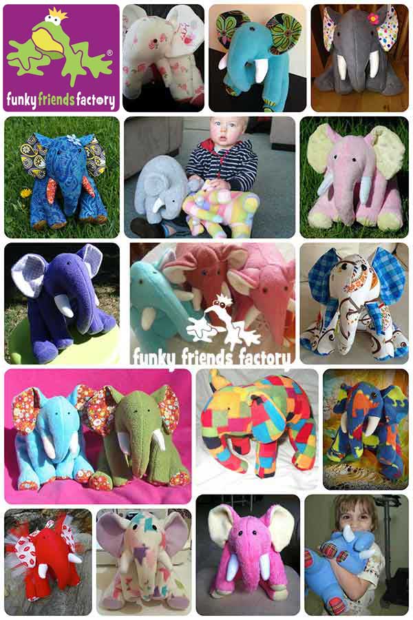 Elephant Stuffed Toy Pattern - Happy customer photos