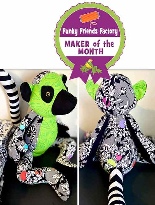 Lemur Pattern sewn by WhitneyTrinity