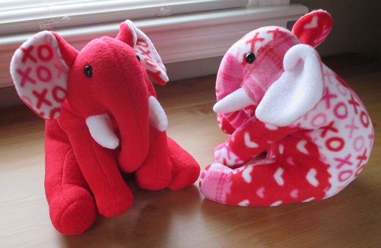 Ellie ELEPHANT pattern sewn by fleecemenagerie